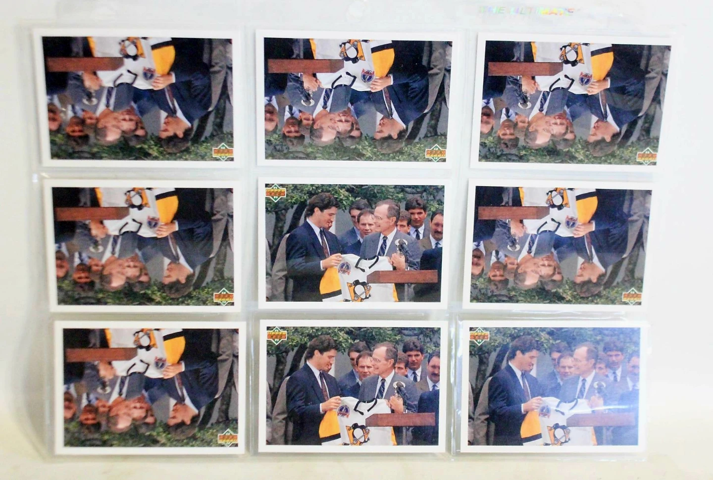 9 Upper Deck Mario Lemieux George H.W. Bush Cards