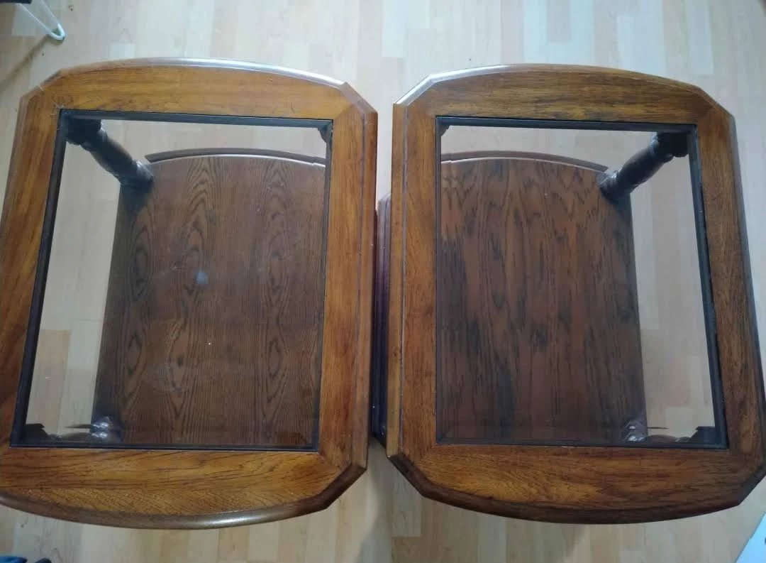 Pair of vintage Sklar Peppler end/side tables - photo 2