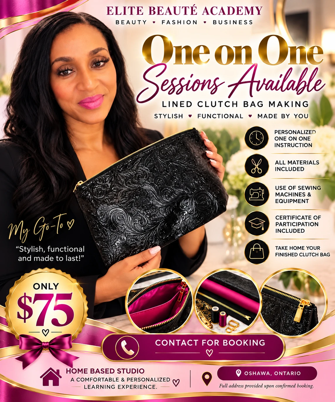 👜✨ LEARN TO CREATE YOUR OWN LINED CLUTCH BAG! ✨👜
