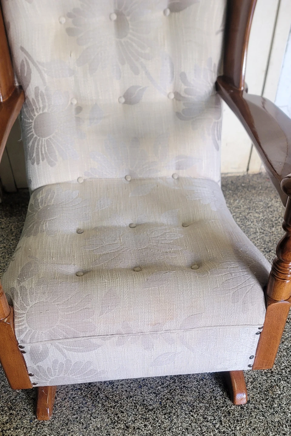 Vintage Wingback Rocking Chair - photo 4