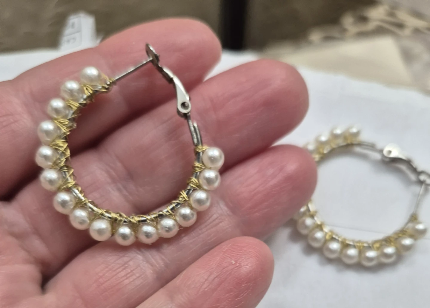 New Pearl Hoop Earrings - photo 2
