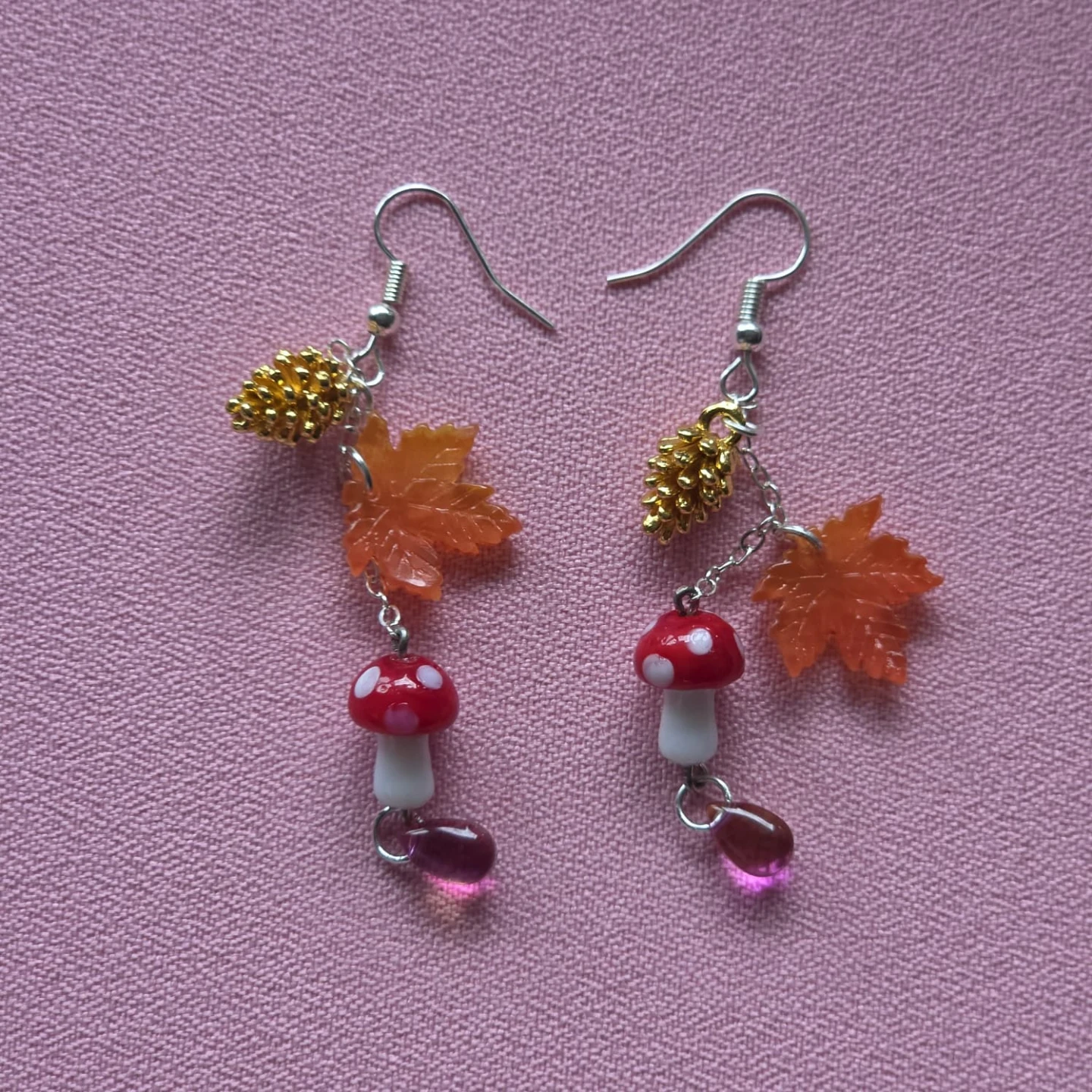 Handmade Autumn Dangle Earrings