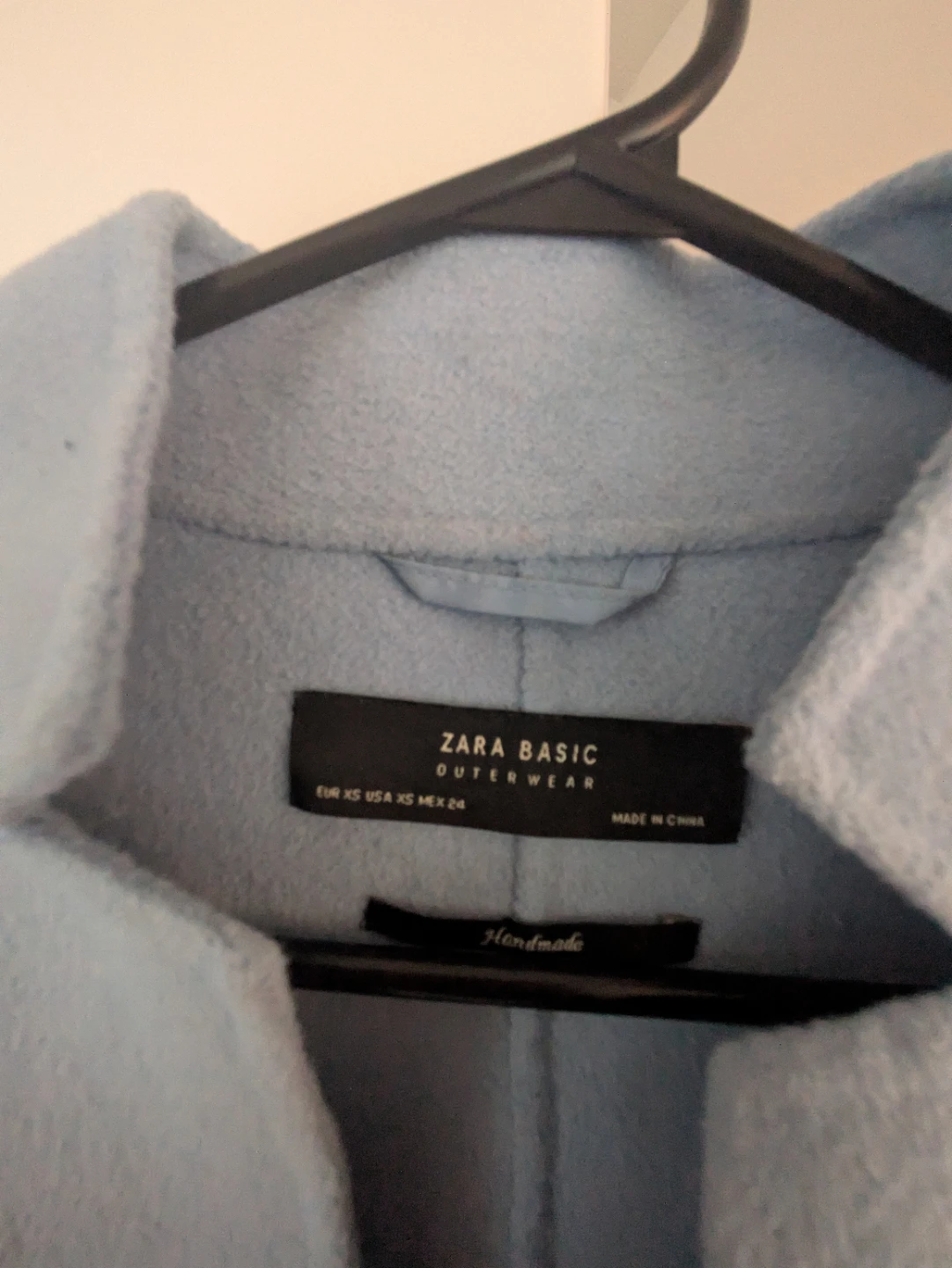 Zara Basic Light Blue Wool Coat - photo 2