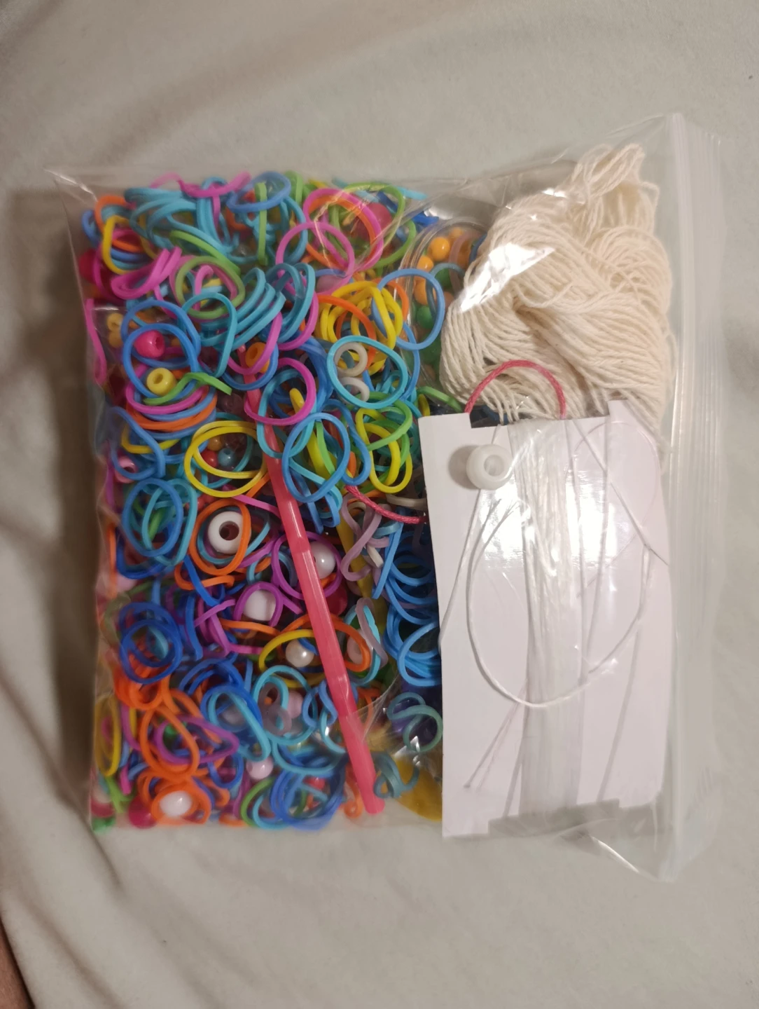 Rubber band bracelet craft set with beads - photo 4