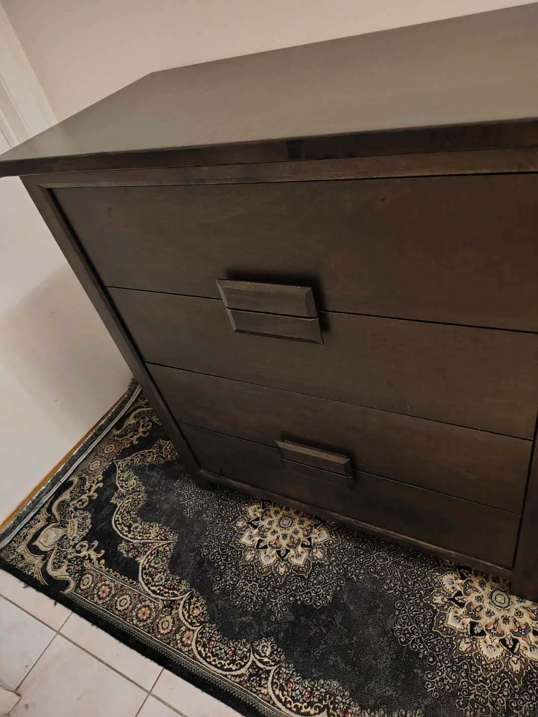 Dark Brown 4-Drawer Wood Dresser - photo 4