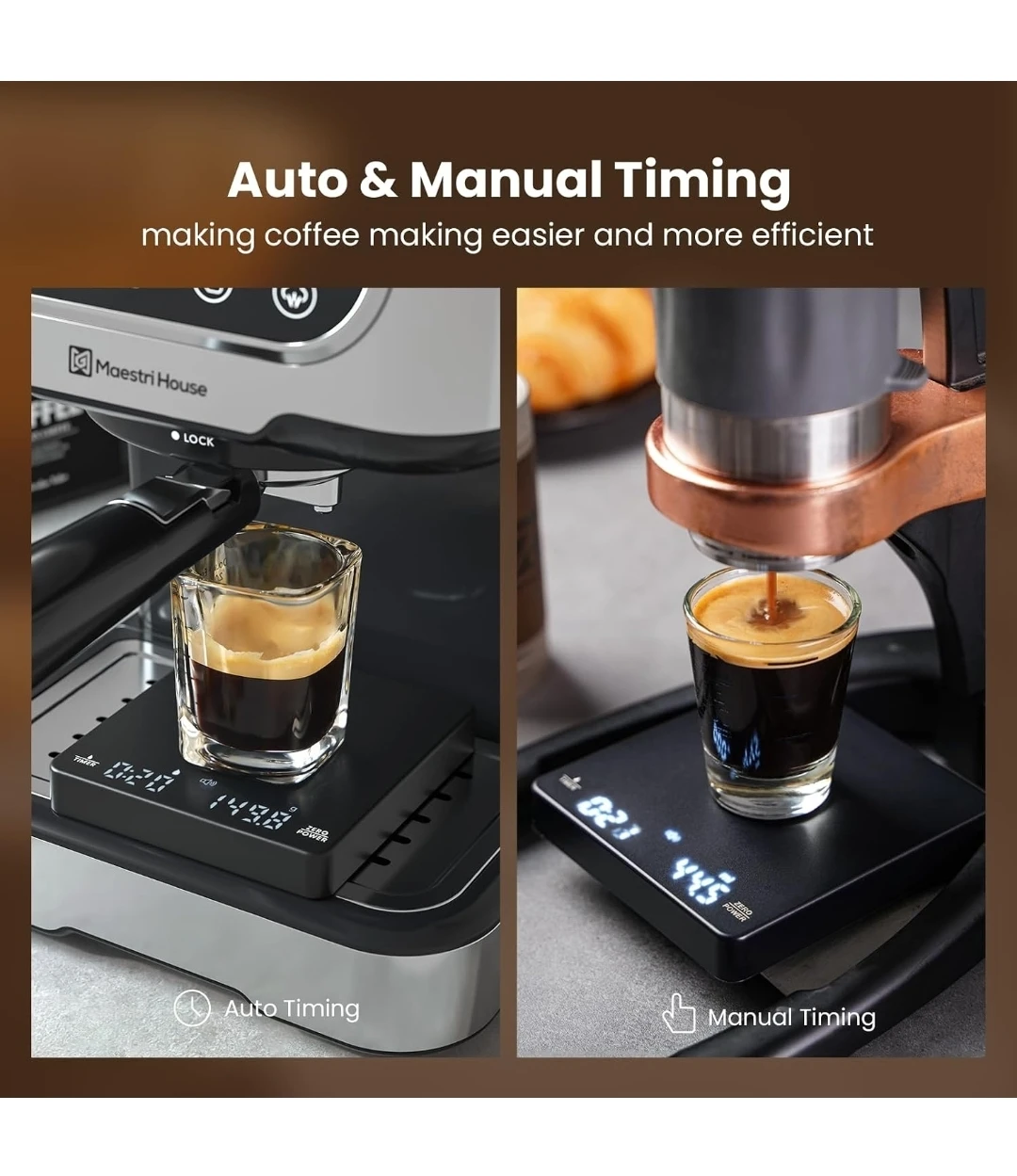 Coffee Scale Kitchen Scale, with Timer, 2kg/0.1g