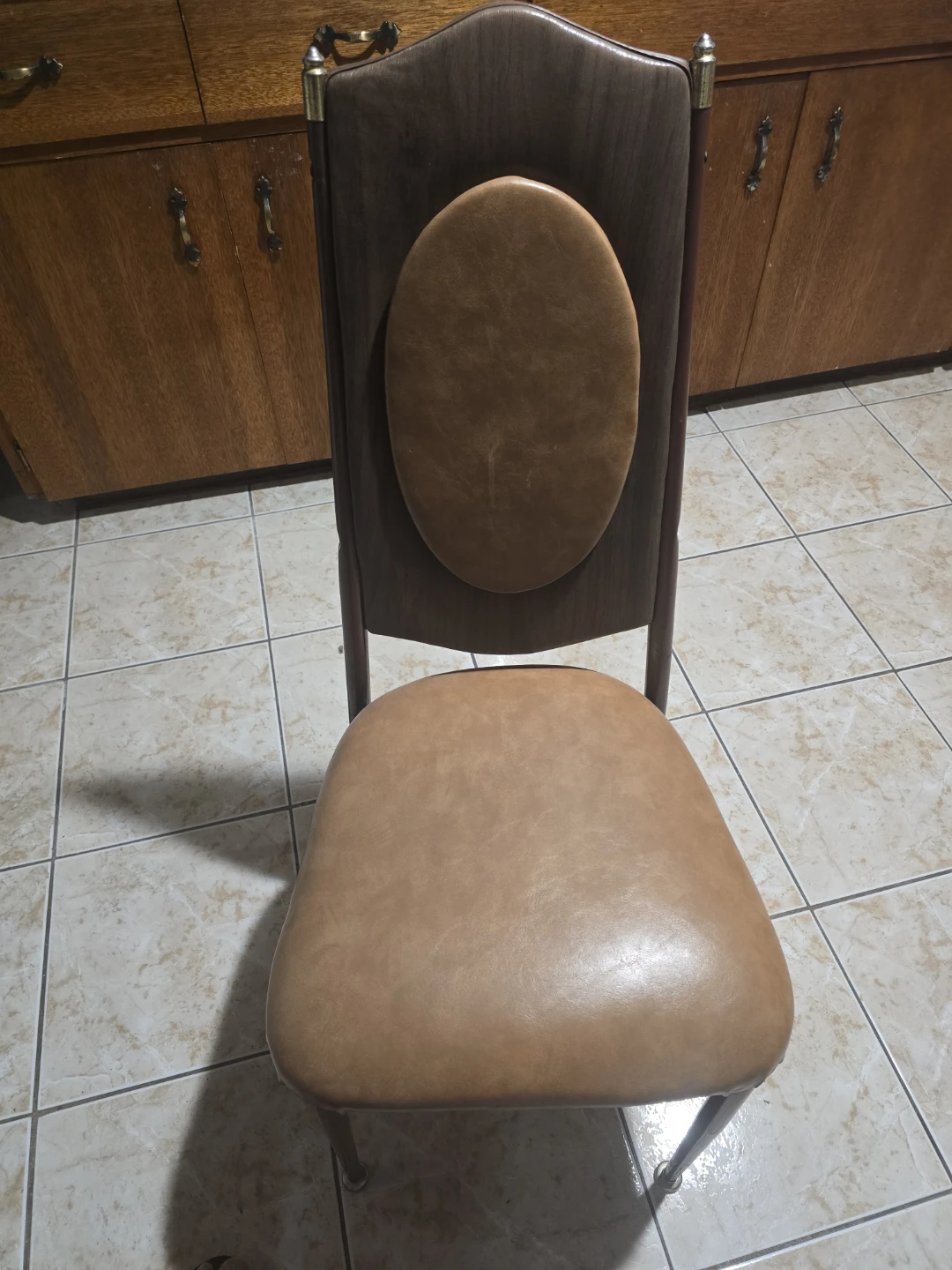 Vintage oval dining table and chair set - photo 3