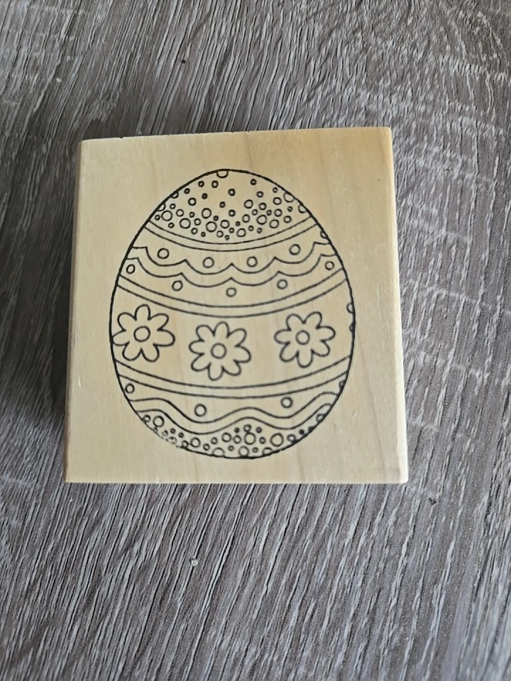 Easter Themed Wooden Rubber Stamps
