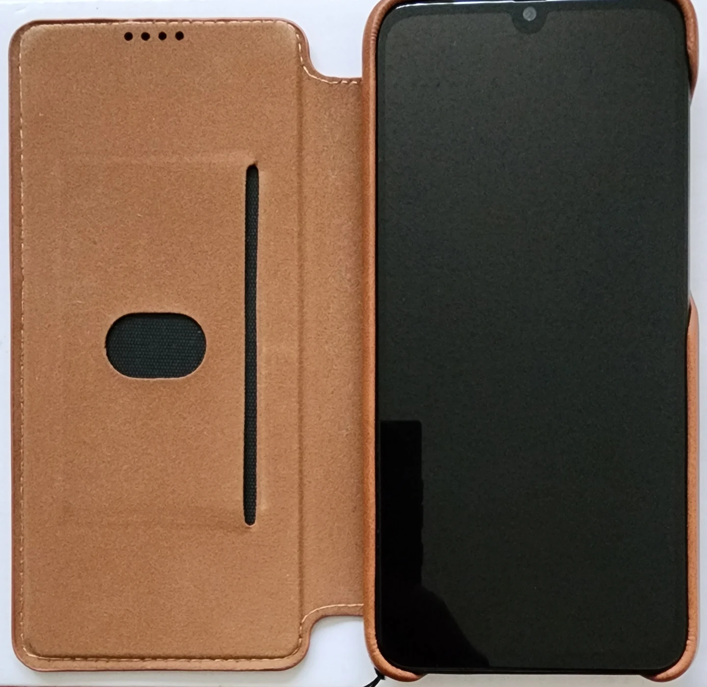 Samsung G. A70 (128GB) Dual SIM  Black + Tan Leather Wallet Case - photo 5