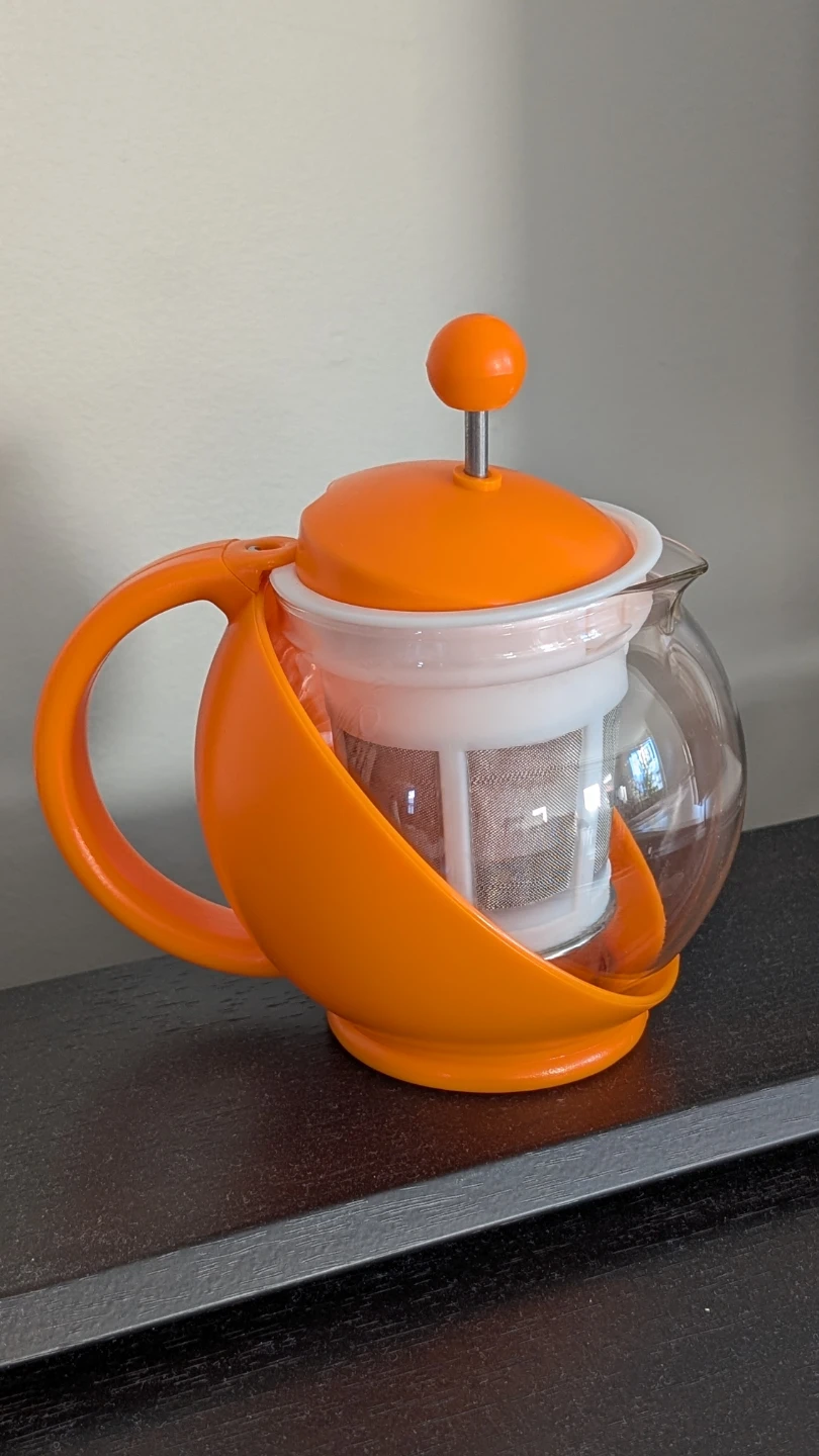 Orange Glass Tea Press