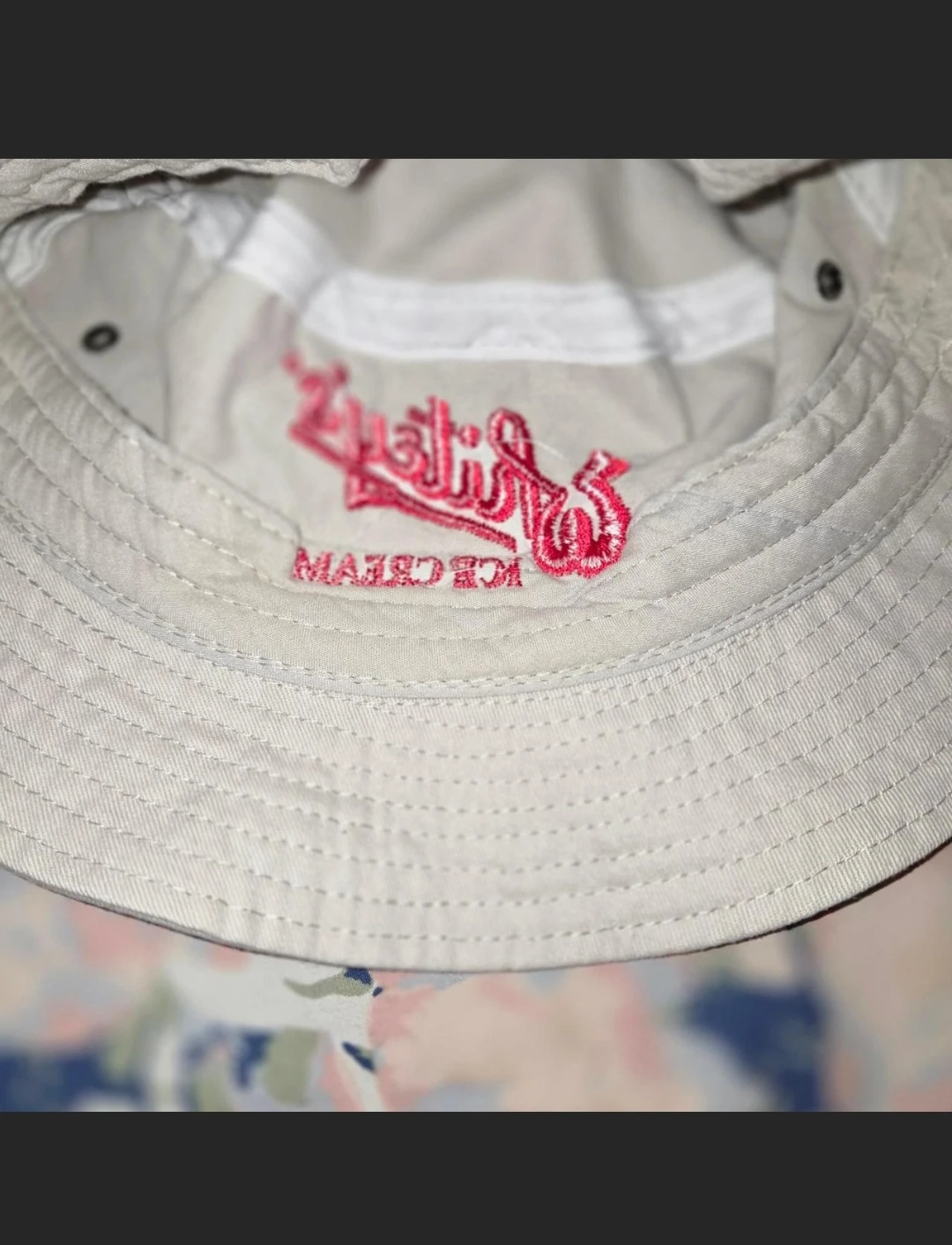 Big Accessories 'Whitey's Ice Cream' Beige Bucket Hat in a XL - photo 5