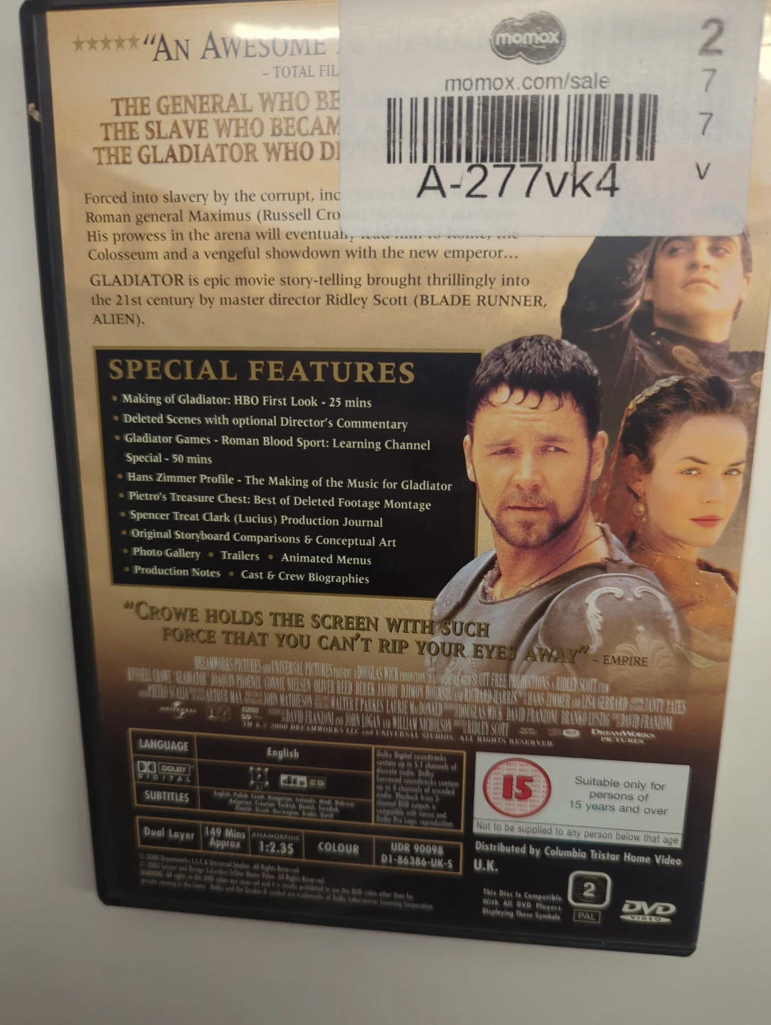 Gladiator Collector's Edition 2-Disc DVD - photo 2