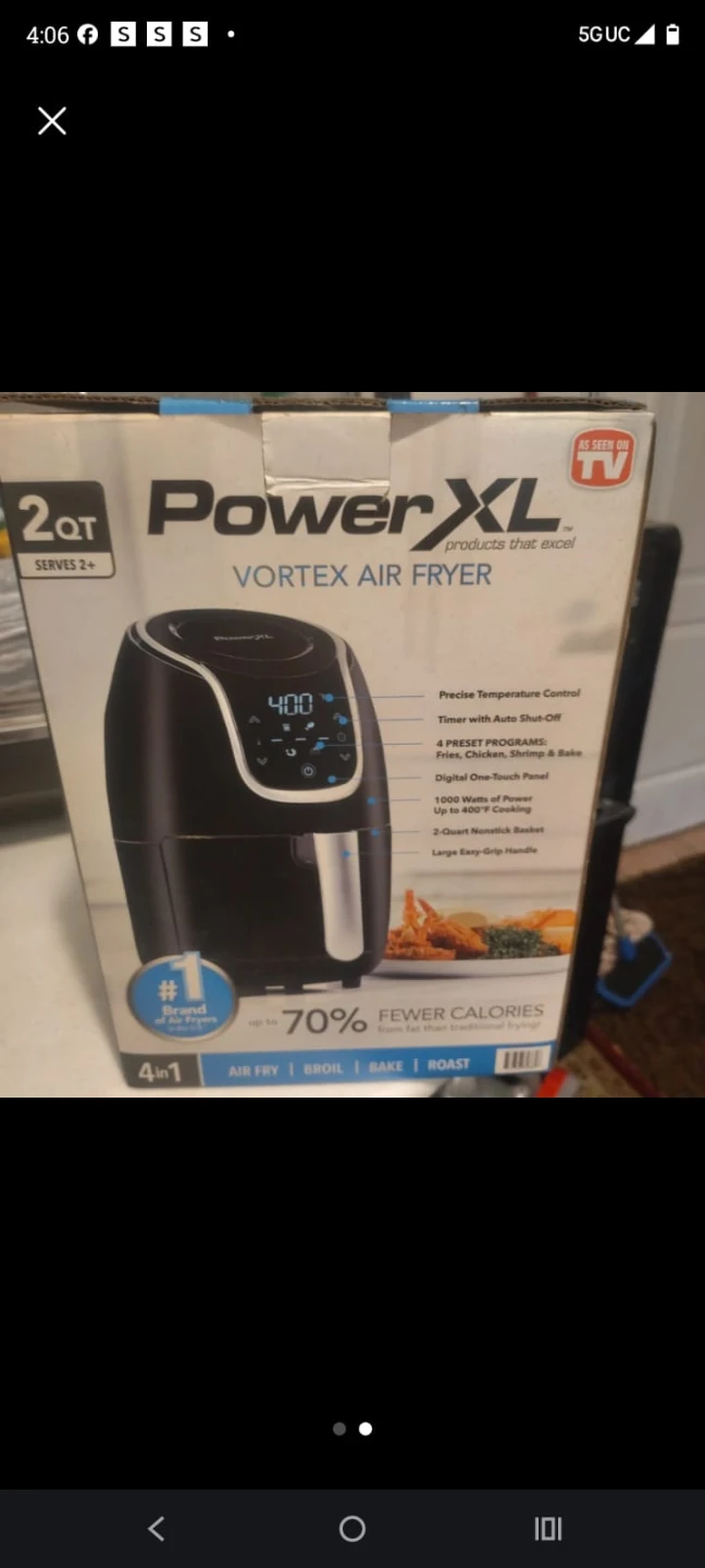 PowerXL Vortex Air Fryer 2QT