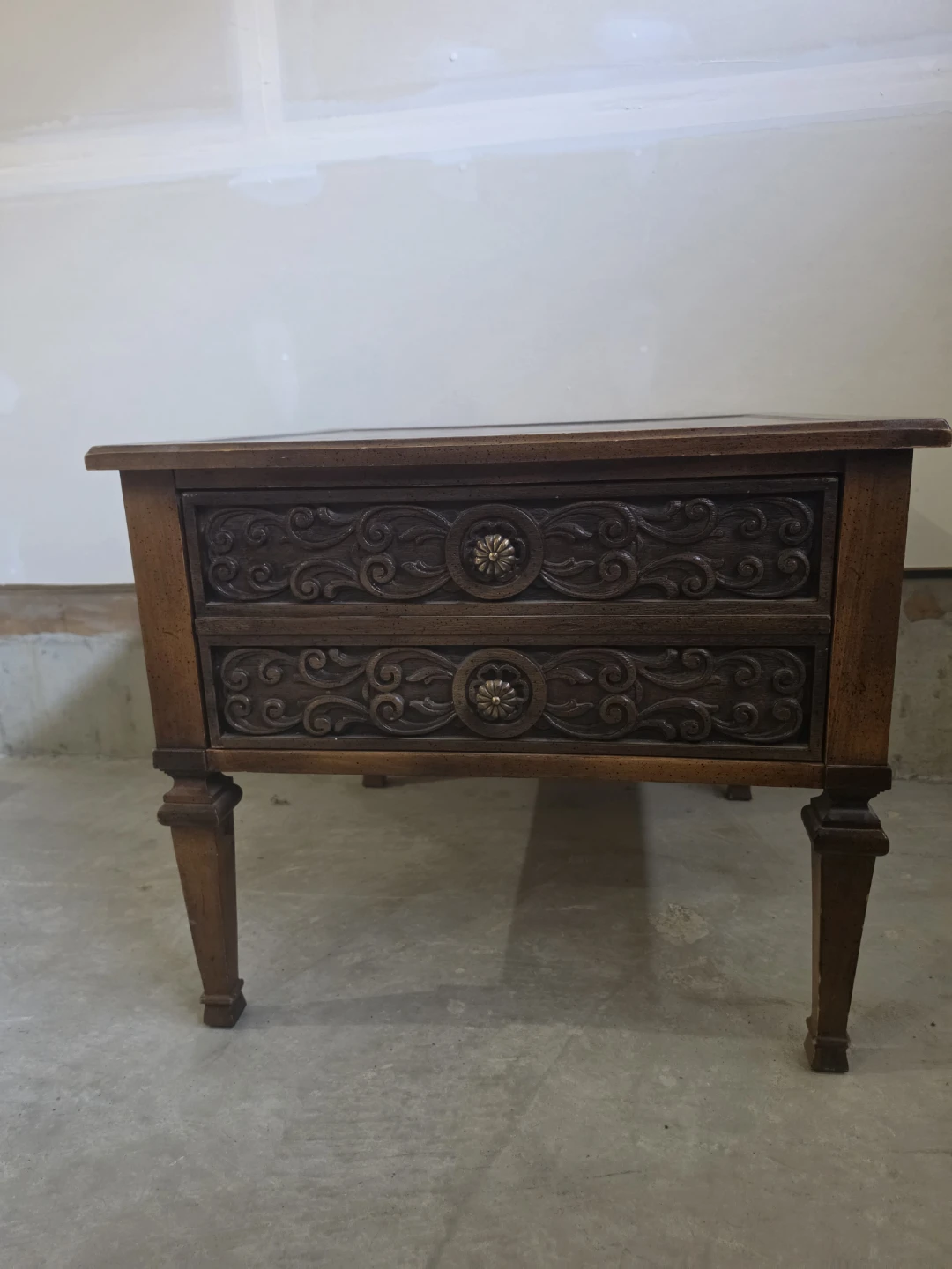 Vintage Style Wood End Table