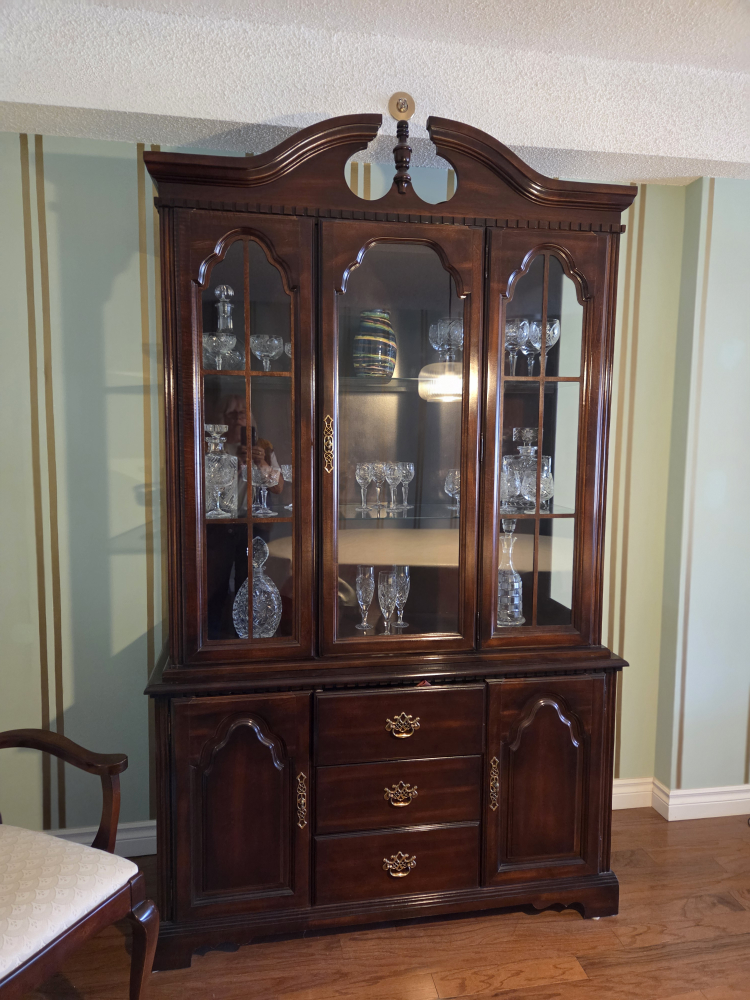 Traditional Mahogany China Cabinet