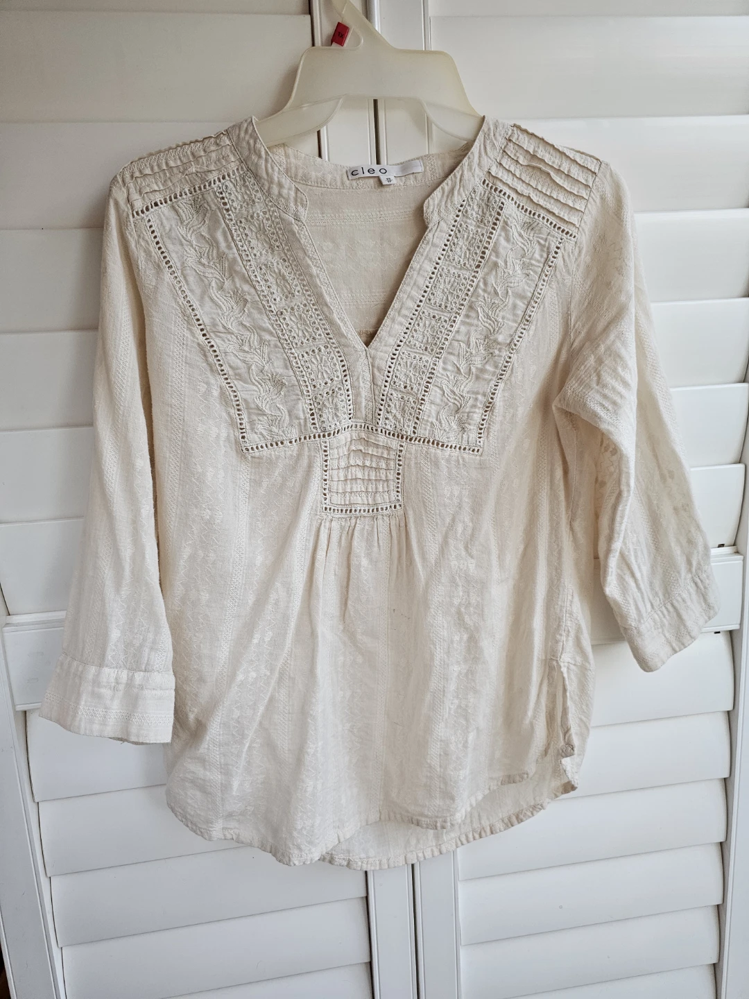 Cleo embroidered cotton blouse XS