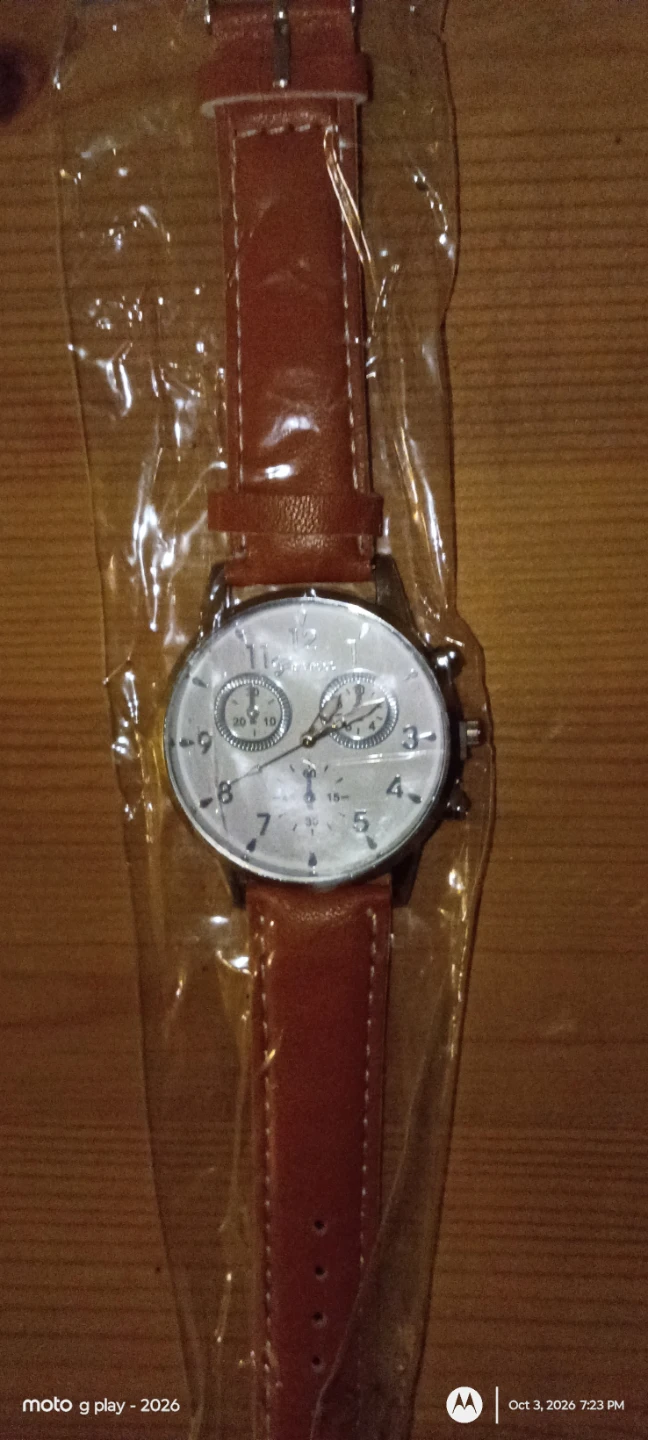 Geneva Brown Leather Band Analog Watch - photo 3