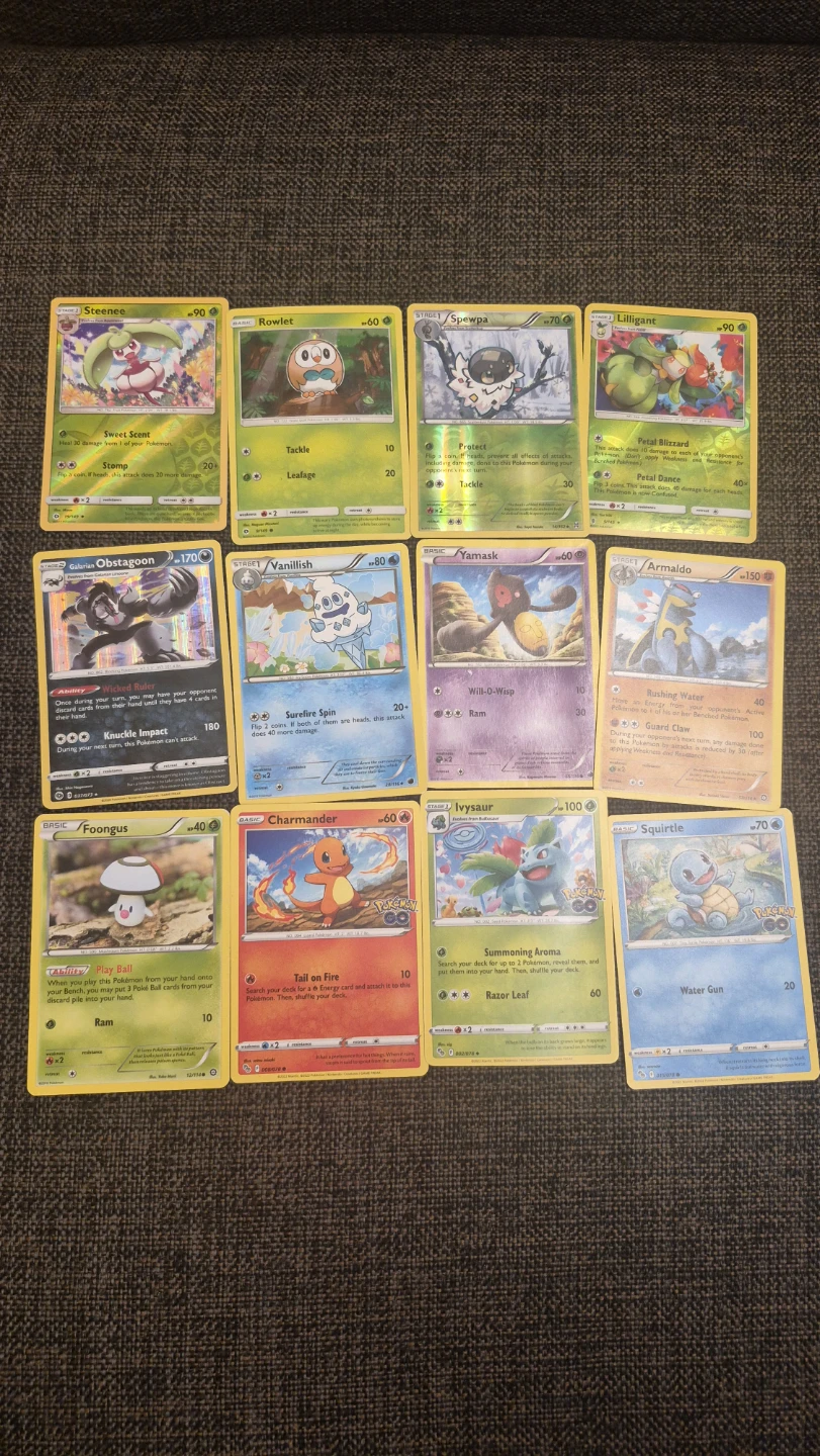 Collection of 12 Assorted Pokemon Cards