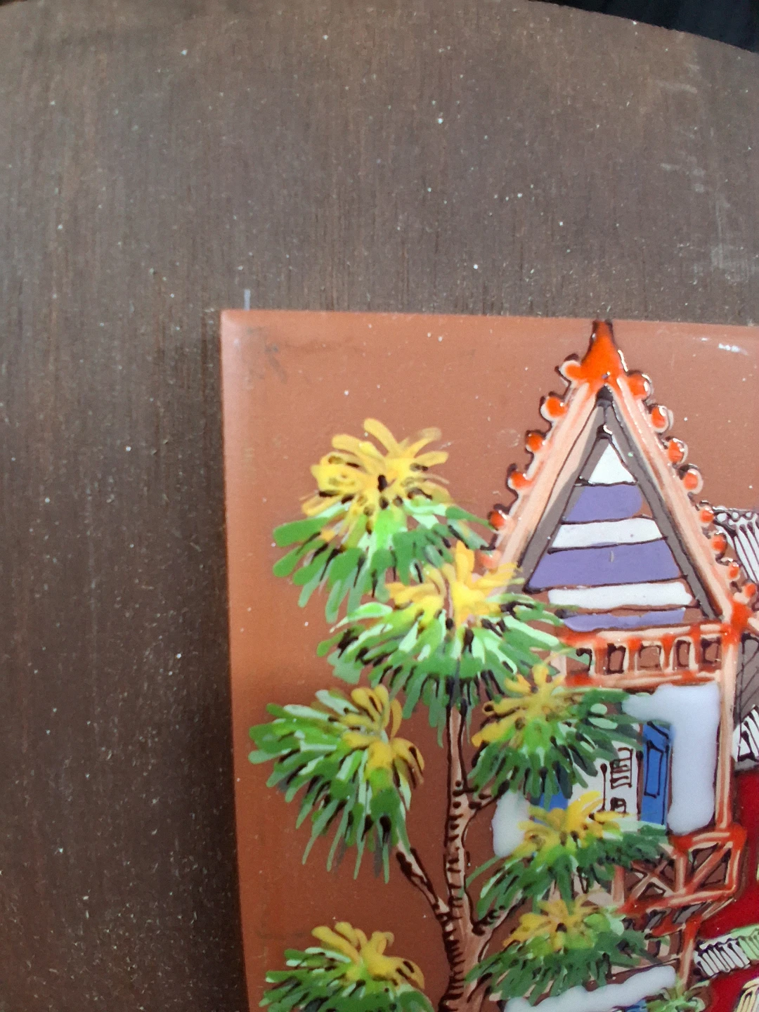 de Vendegies Hand-Painted Tropical House Tile Art - photo 5