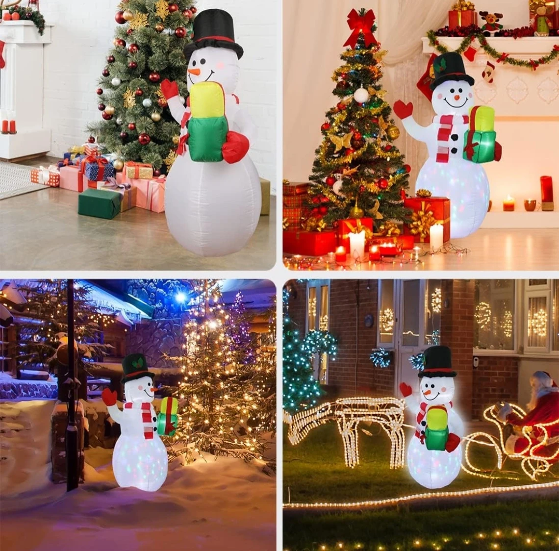5FT Inflatable Holiday Snowman with LED Lights - photo 2