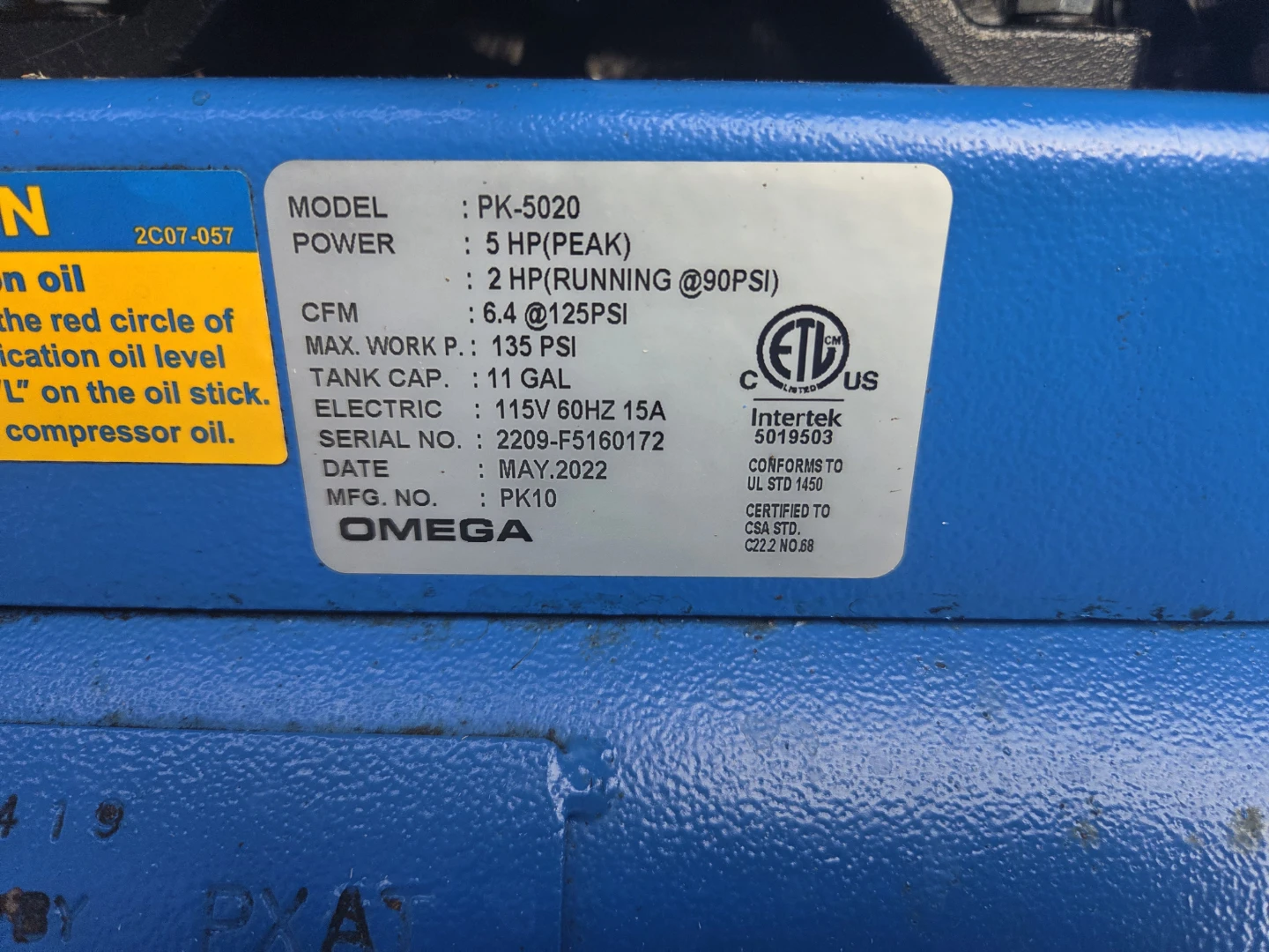 Omega Pro Air Compressor
