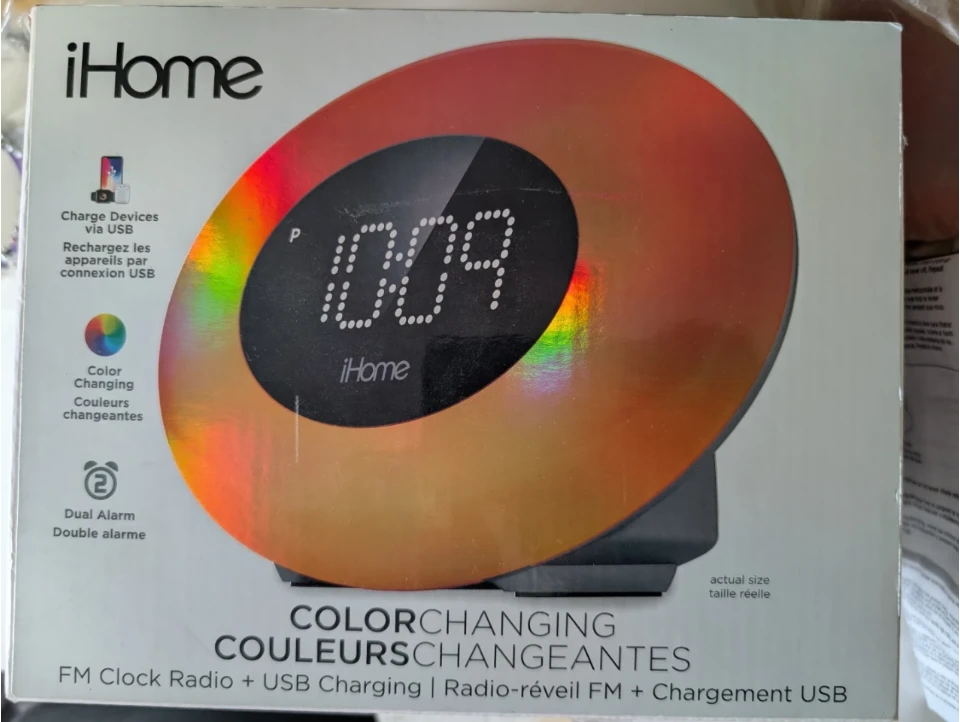 iHome Color Changing FM Clock Radio