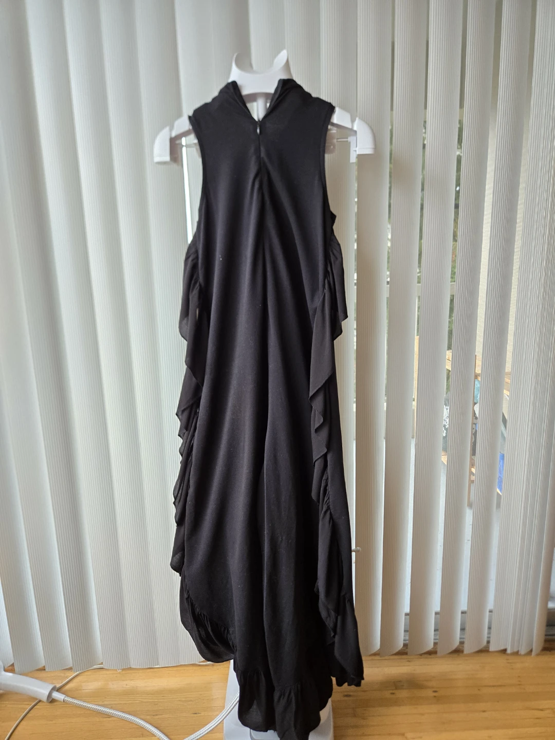 Zara Trafaluc Black Ruffled Jumpsuit - Size Small - photo 2