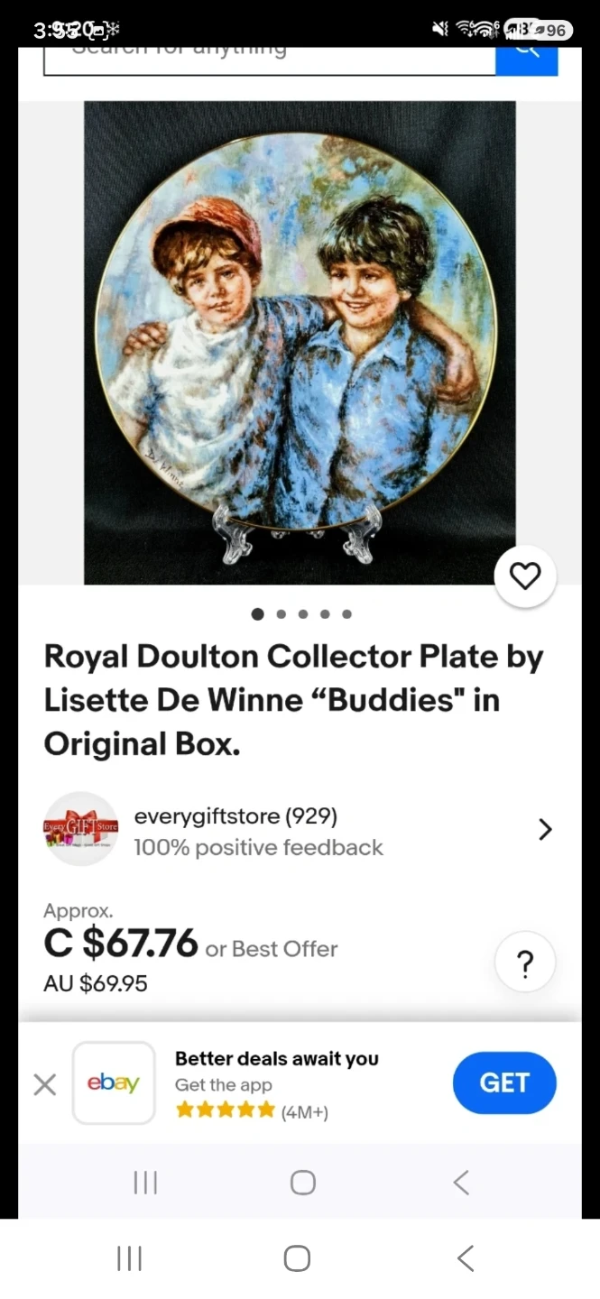 New Royal Doulton Buddies Collector Plate - photo 2