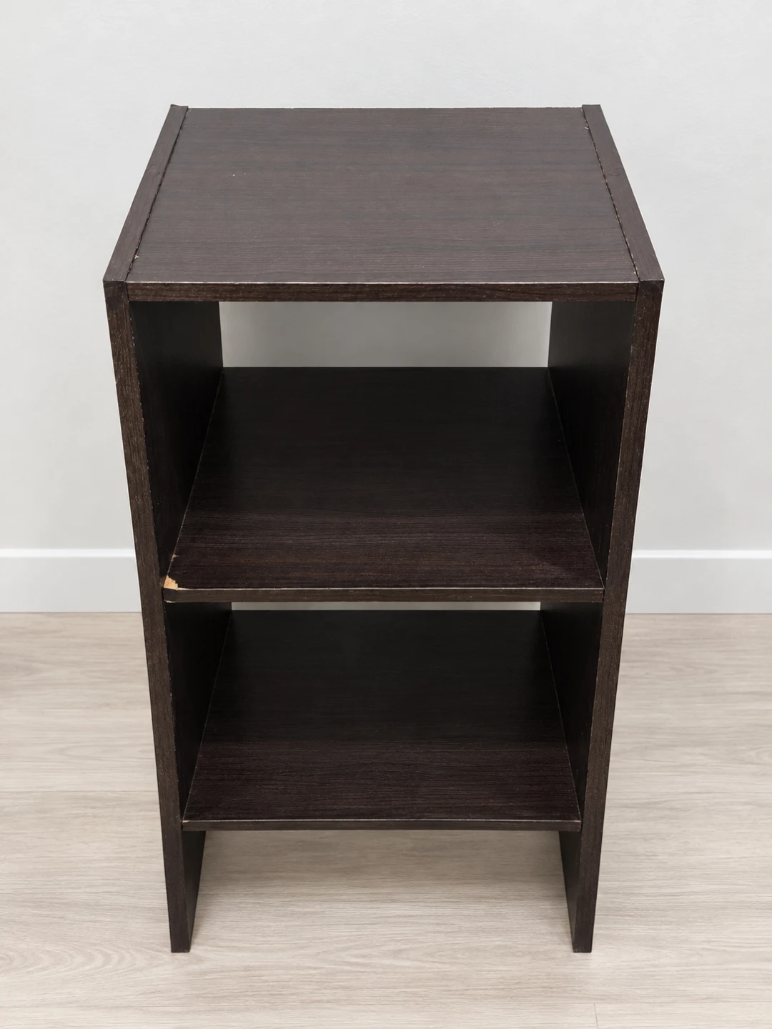 Dark Brown Three-Tier Shelf