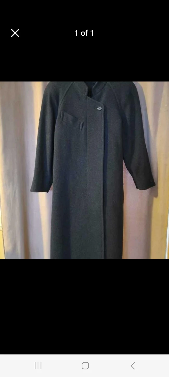 Anna Collection Dark Grey Wool Coat size 16/18