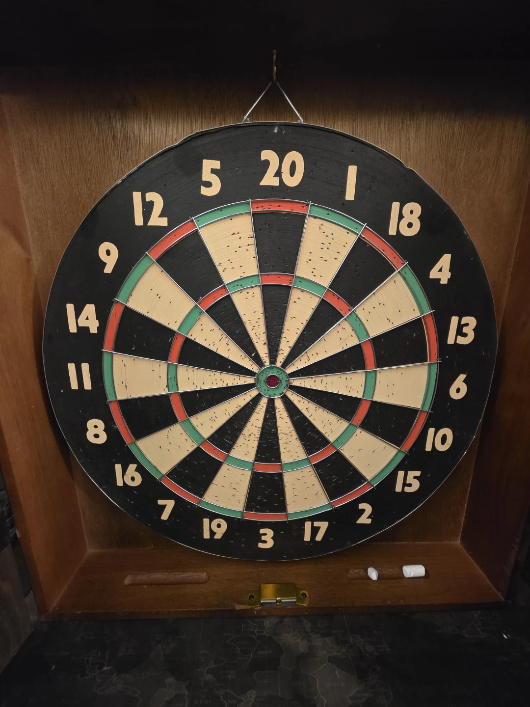 Sportcraft King of Arms Wood Cabinet with Dart Board metal darts - photo 4