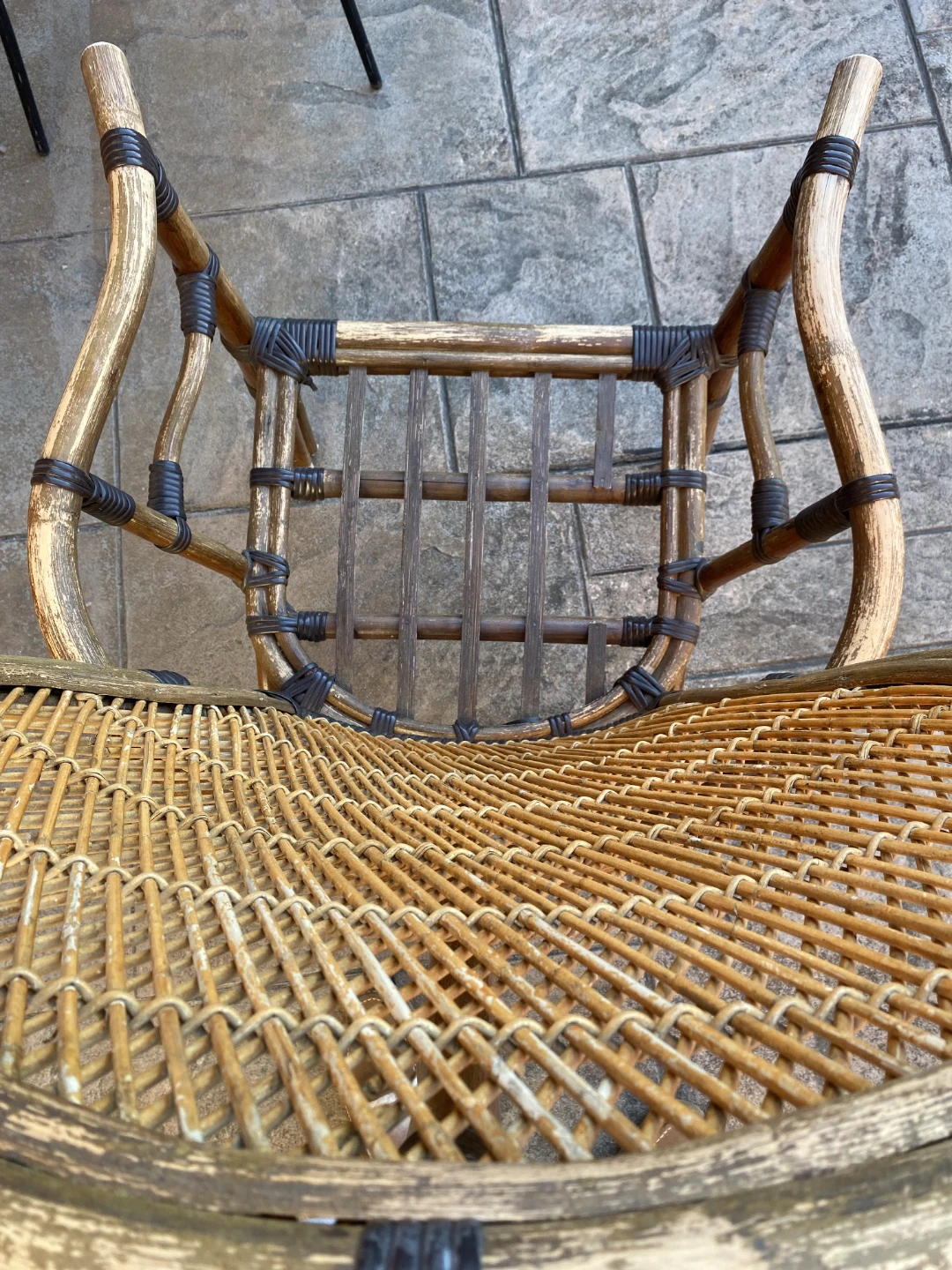 Vintage Rattan Wicker Accent Chair - photo 4