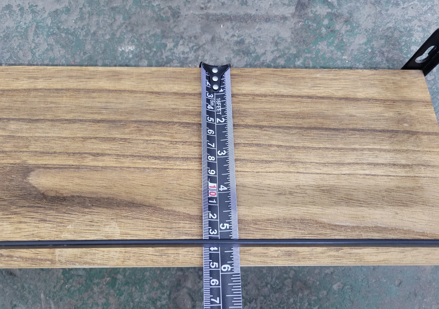 Industrial Wall Mounted Wood and Metal Shelf - photo 4