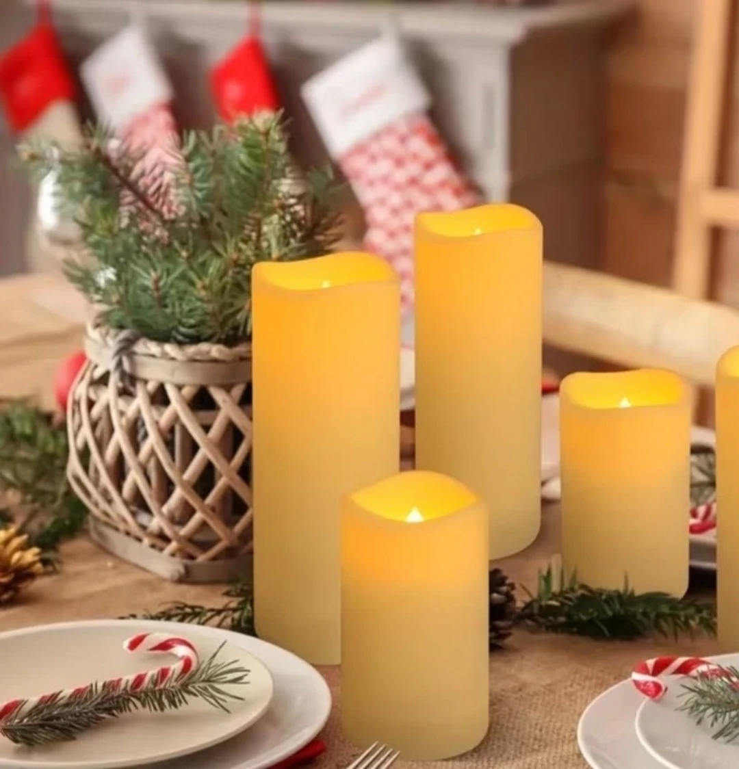 4 Candles , Electronic, Flameless, With Remote. In Ivory. - photo 4