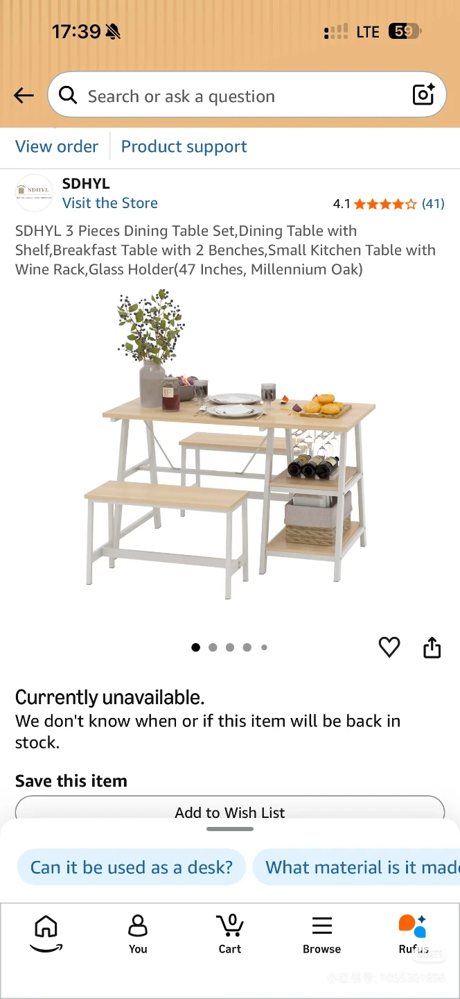 SDHYL 3-Piece Dining Table Set with Benches - photo 3
