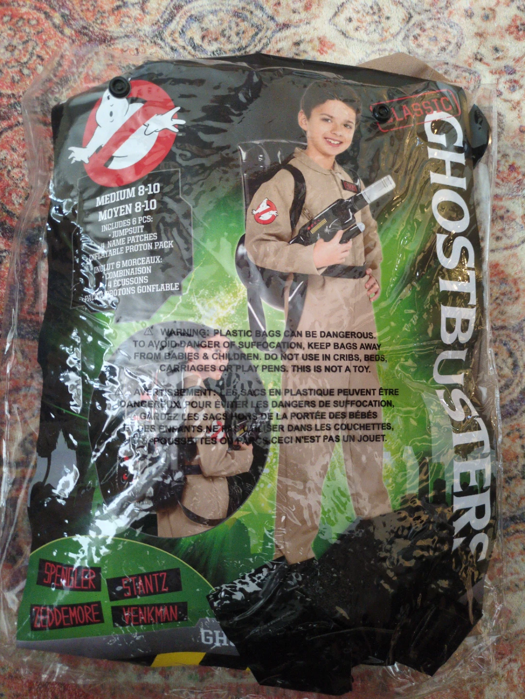 Kids Ghostbusters Costume Medium 8-10