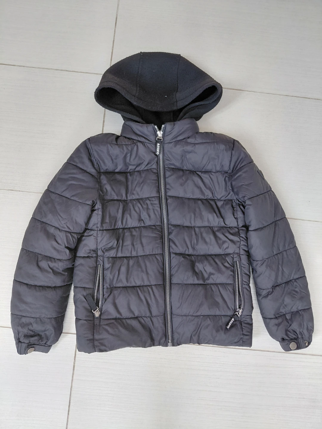 Guess Black Puffer Jacket Size 8 kids
