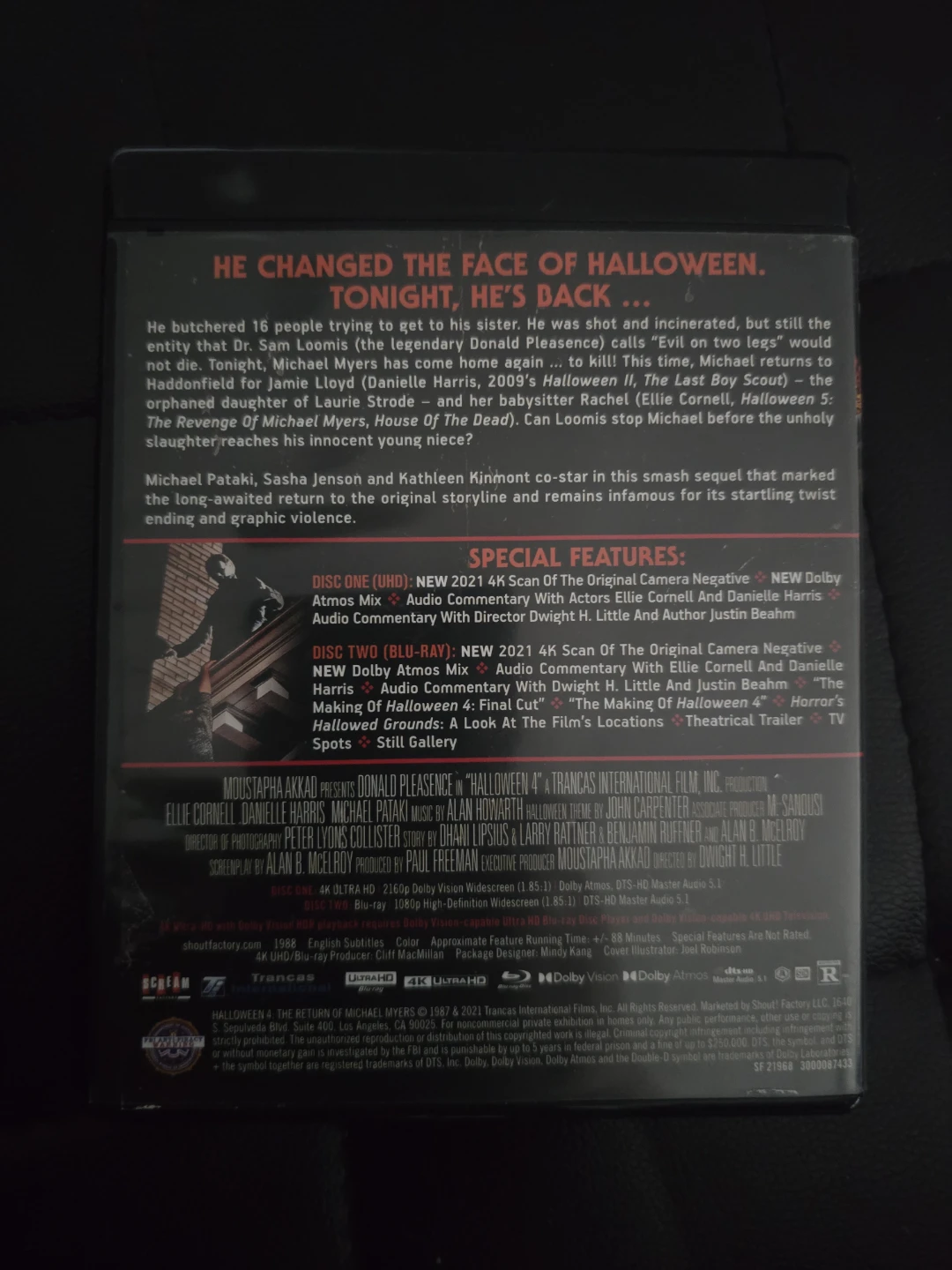 4K Ultra HD: Halloween 4 "The Return Of Michael Myers" - photo 3
