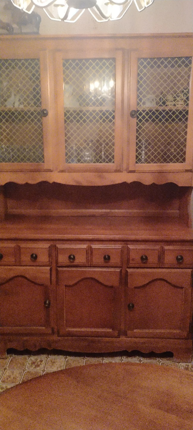 Solid Wood Hutch and Buffet