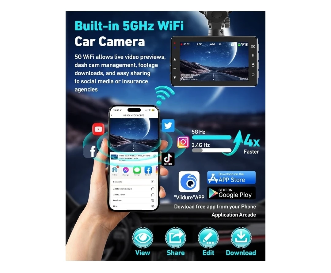 Biuone A21W 2.5K Dash Cam - photo 3