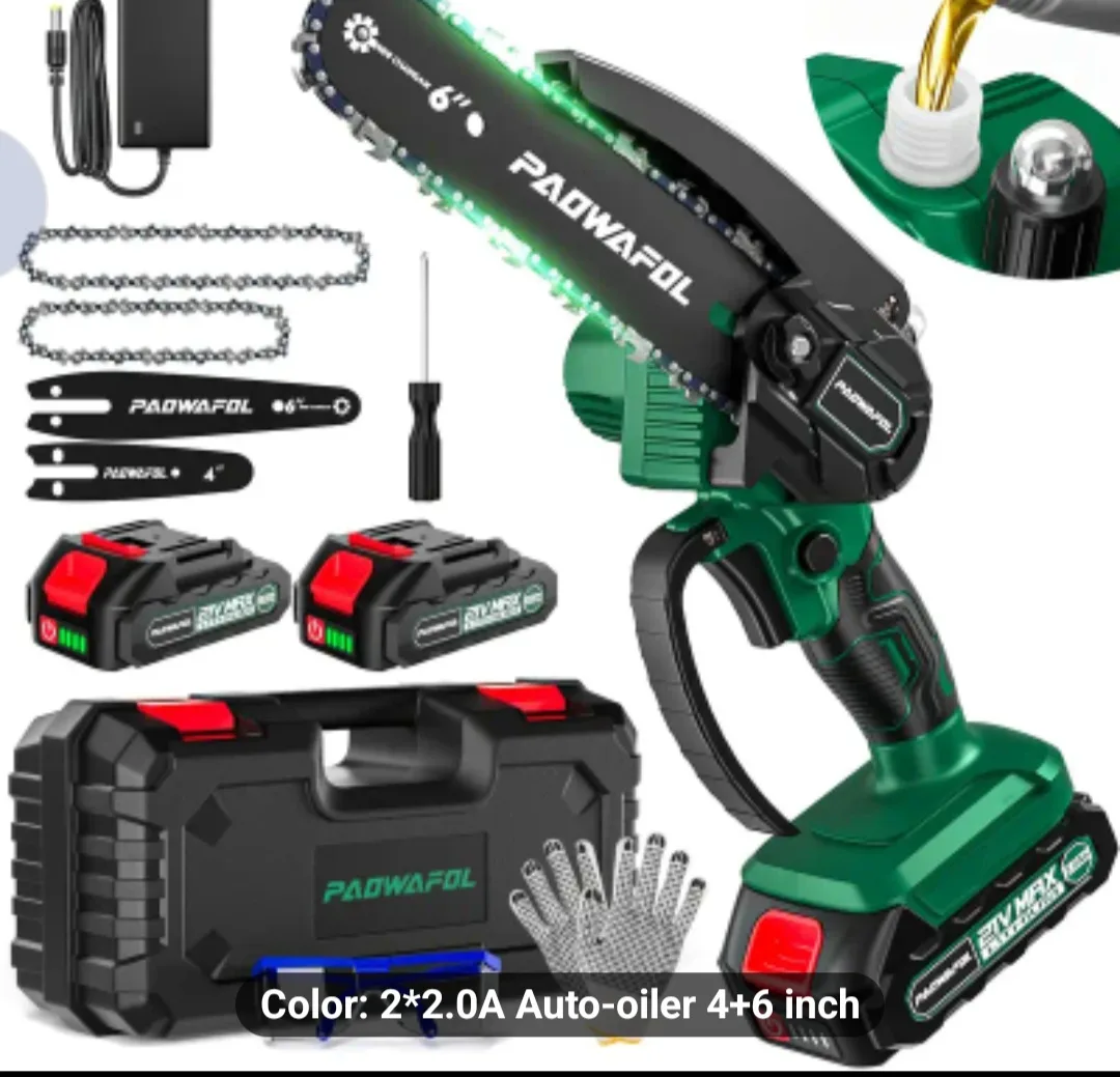 Cordless Mini Chainsaw - 4-inch blade, 2 thumbnail