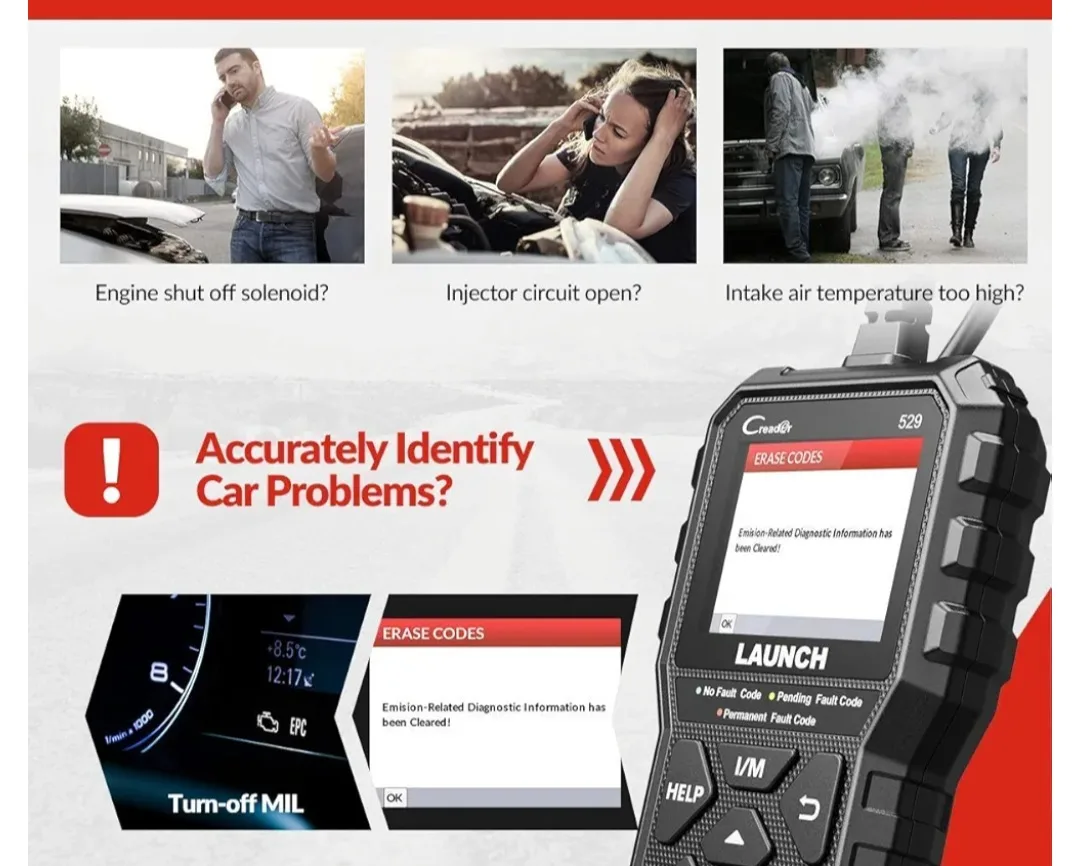LAUNCH CR529 OBD2 Scanner - One-Click Smog Checker thumbnail