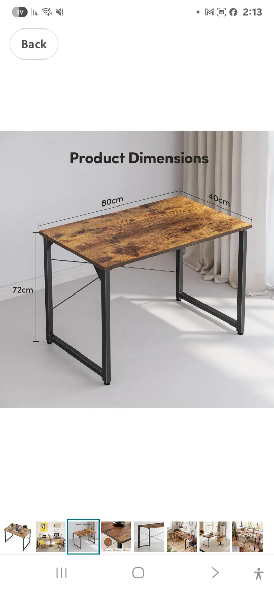 Space Solutions Home Office Desk - 43 inch thumbnail