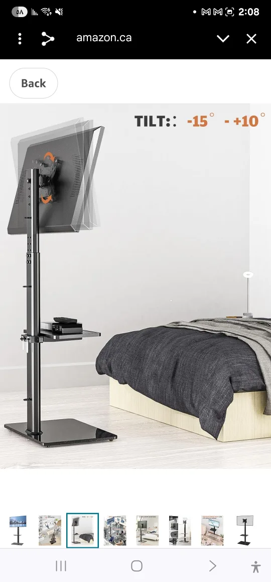 Universal Swivel Floor TV Stand with Mount thumbnail
