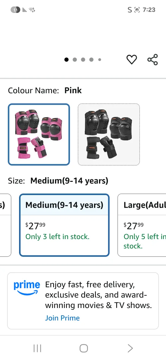 Kids/Youth/Adult Women Knee Pad Elbow Pads Guards thumbnail