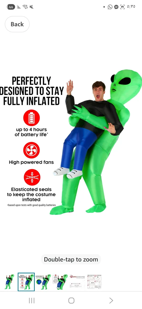 Morph Costumes Alien Inflatable Costume image indicator(4)