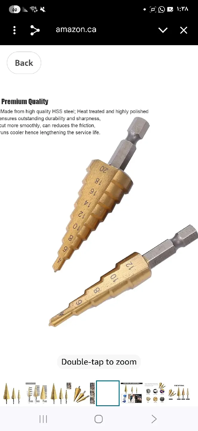 Titanium Coated Step Drill Bit Set image indicator(2)
