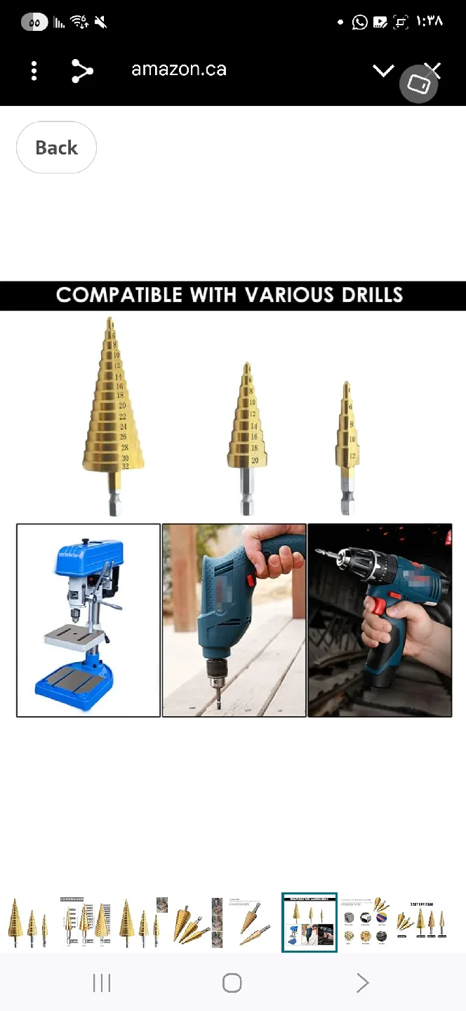 Titanium Coated Step Drill Bit Set image indicator(4)