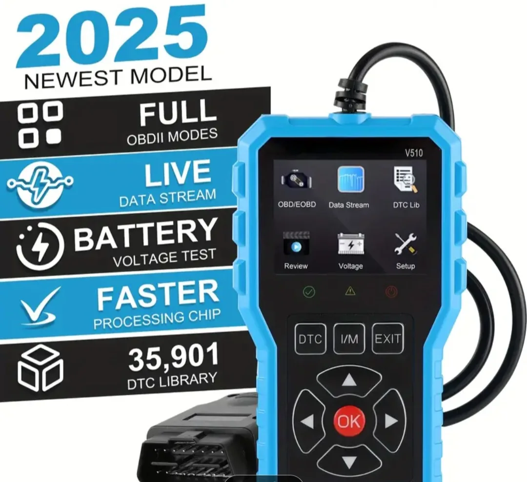 OBDII V519 Car Diagnostic Scanner - Red image indicator(7)