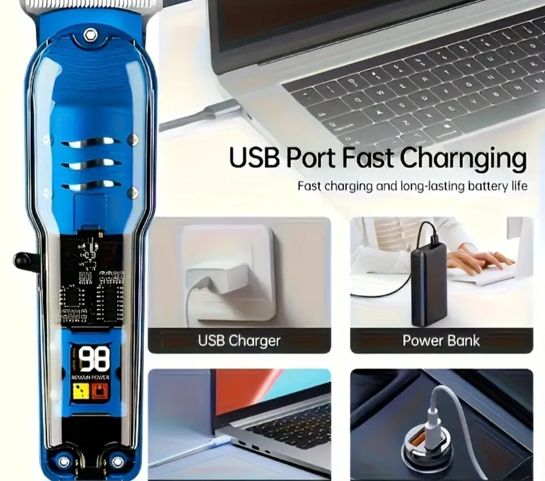 Hair Clipper Professional Cordless Trimmer image indicator(3)